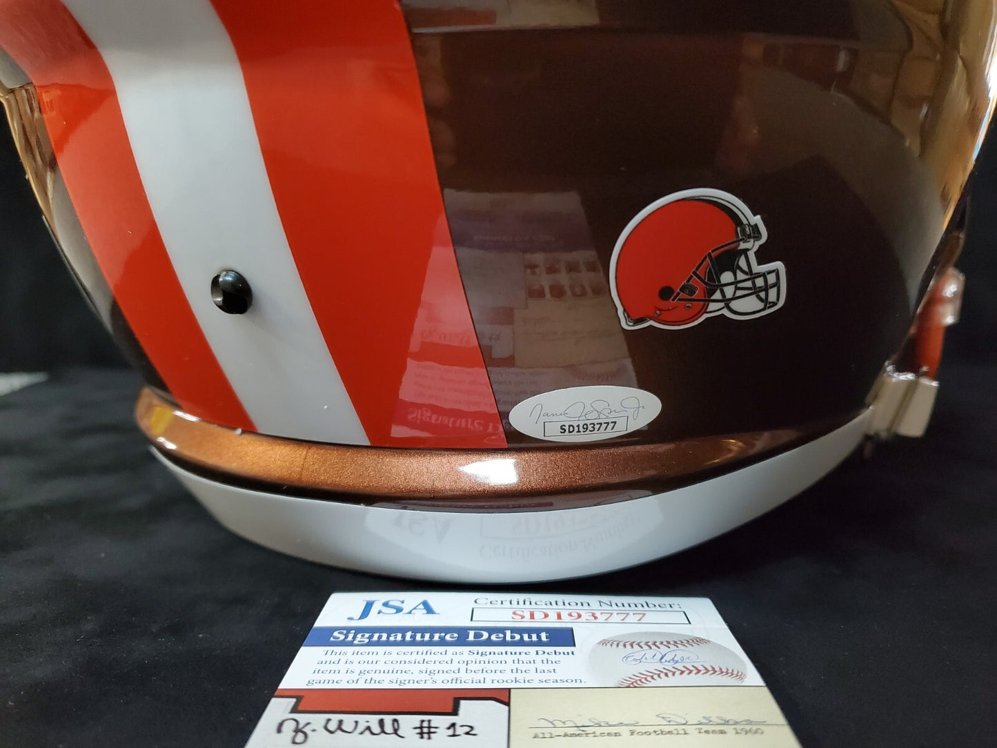 Cleveland Browns Greg Newsome Ii Signed Full Size Flash Replica Helmet Jsa Coa