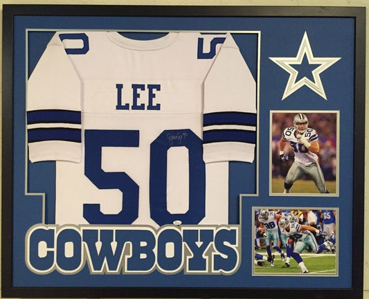 MVP Authentics Framed Sean Lee Autographed Signed Dallas Cowboys Jersey Jsa Coa 405 sports jersey framing , jersey framing