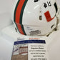 Greg Rousseau Autographed Signed Miami Hurricanes Mini Helmet Jsa Coa