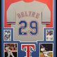 Framed Texas Rangers Adrian Beltre Autographed Signed Jersey Jsa Coa