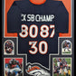Framed Denver Broncos 2X Sb Champs 3X Autographed Signed Jersey Jsa Coa