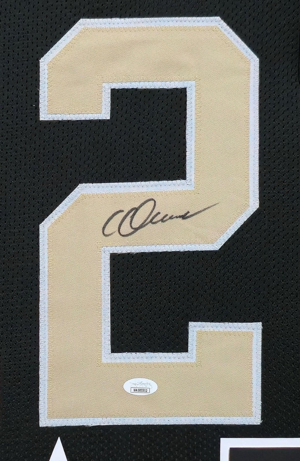 Framed New Orleans Saints Chris Olave Autographed Signed Jersey Jsa Coa