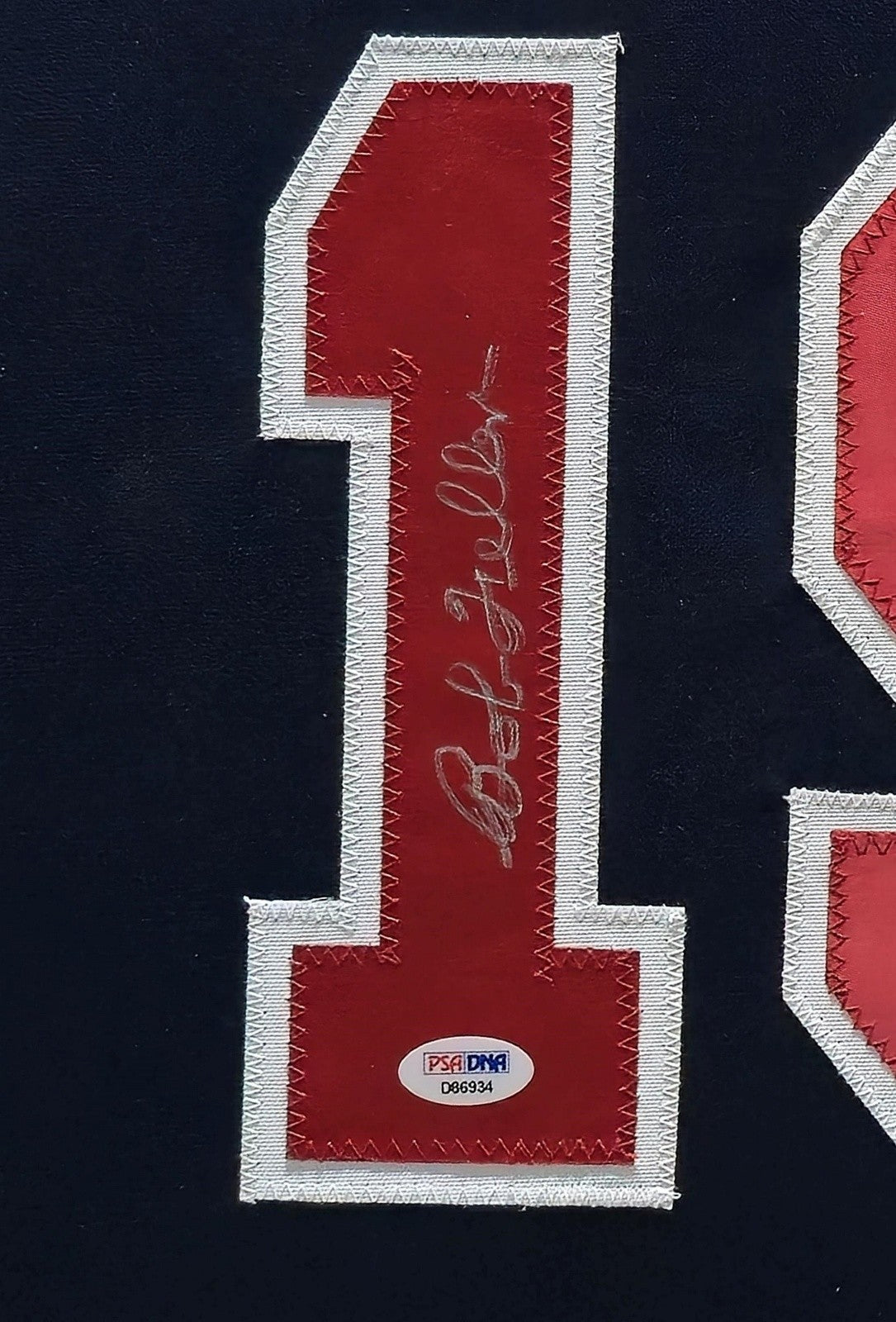 Framed Cleveland Indians Bob Feller Autographed Jersey Psa Coa