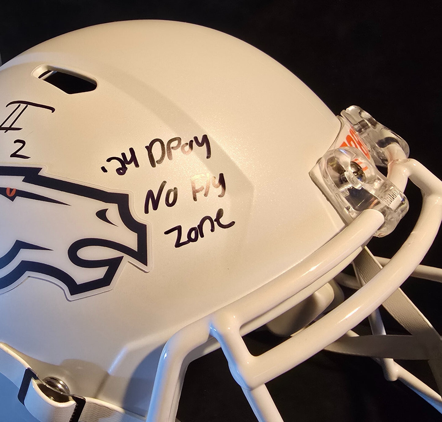 Denver Broncos Pat Surtain Ii Signed 2X Insc Replica Full Size Helmet Beckett