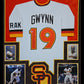 Framed In Suede San Diego Padres Tony Gwynn Autographed Signed Jersey Psa Coa
