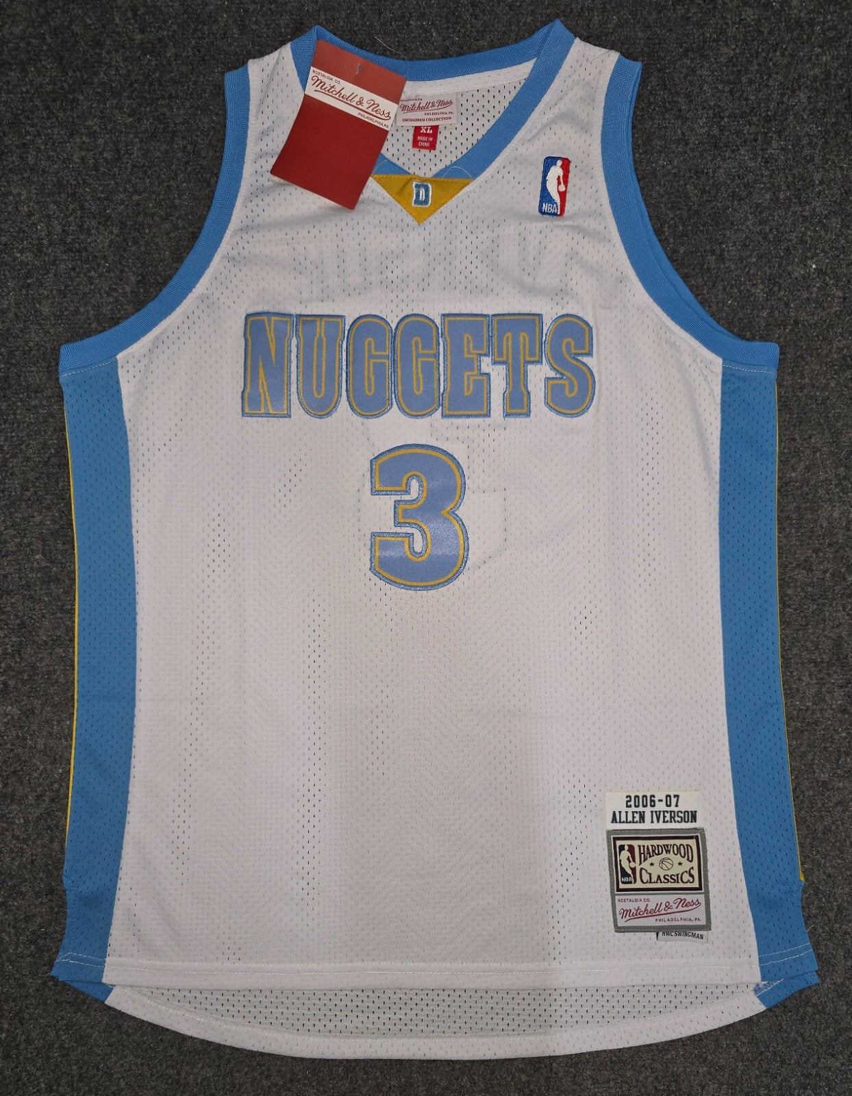 Denver Nuggets Allen Iverson Autographed Signed Jersey Jsa Coa