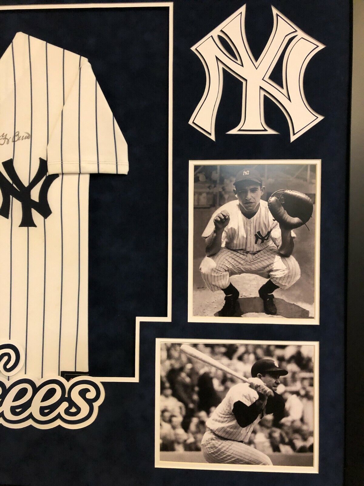 MVP Authentics Framed N.Y. Yankees Yogi Berra Autographed Signed Jersey Jsa Coa 899.10 sports jersey framing , jersey framing