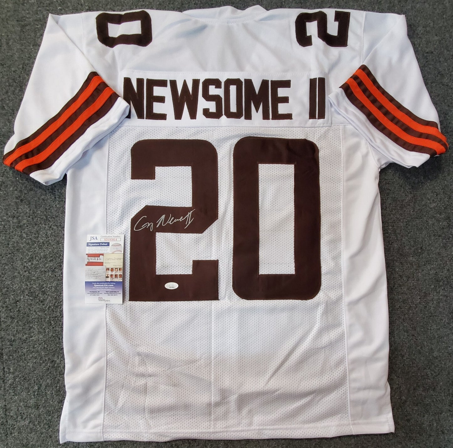 Cleveland Browns Greg Newsome Ii Autographed Signed Jersey Jsa Coa