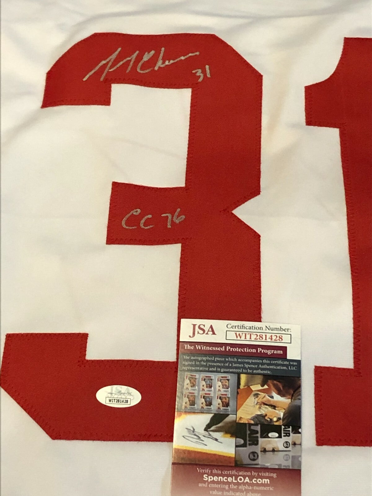 Gerry Cheevers Autographed Signed Inscribed Canada Jersey Jsa Coa
