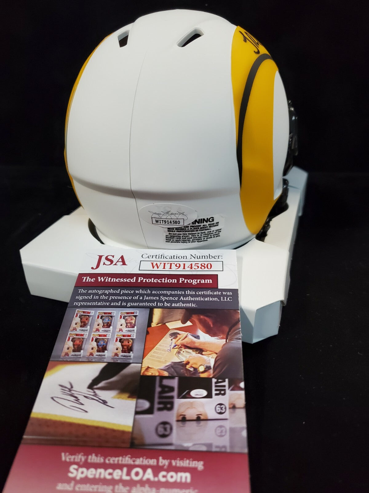 Los Angeles Rams Jalen Ramsey Autographed Lunar Mini Helmet Jsa Coa