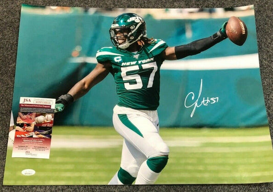 MVP Authentics New York Jets Cj Mosley Autographed Signed 16X20 Photo Jsa  Coa 89.10 sports jersey framing , jersey framing