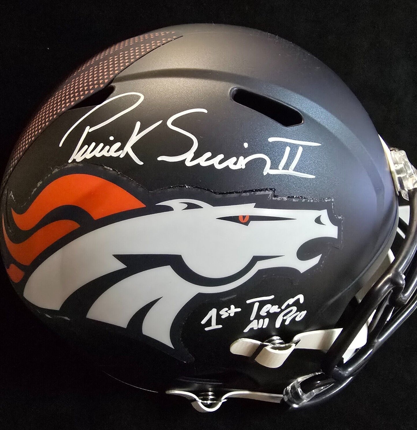 Denver Broncos Pat Surtain Ii Signed Insc Replica Full Size Helmet Beckett