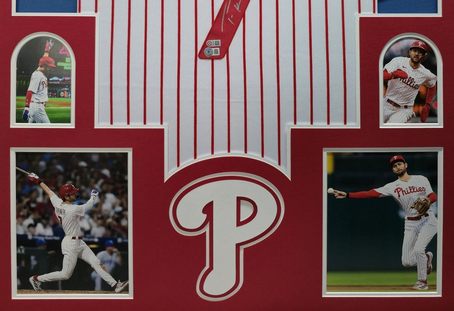Framed Philadelphia Phillies Trea Turner Autographed Signed Jersey Fanatics Holo