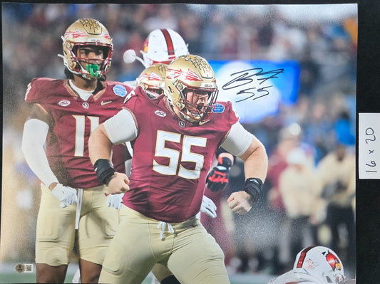 Florida State Seminoles Braden Fiske Autographed Signed 16X20 Photo Beckett Holo