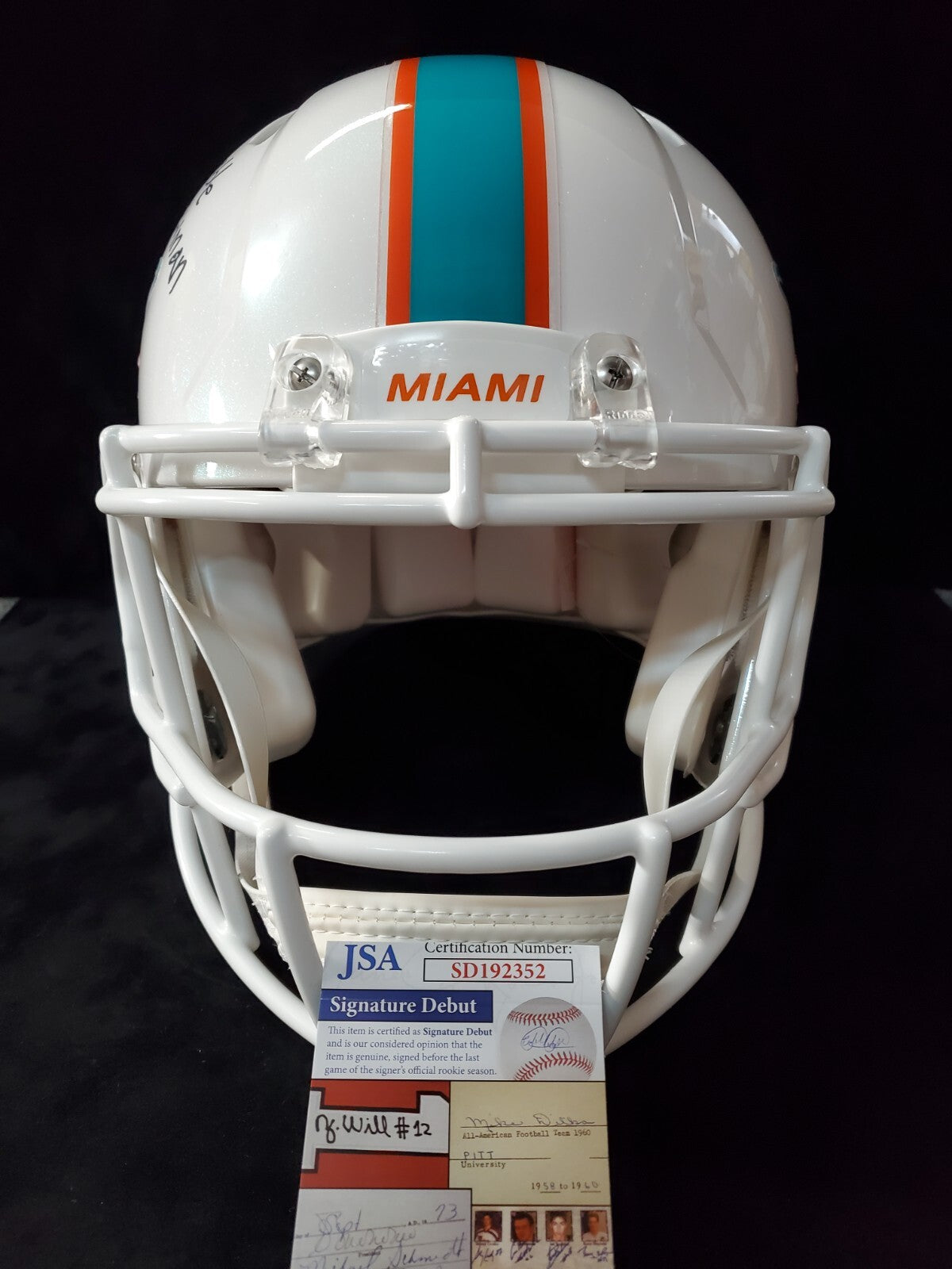 Miami Dolphins Jevon Holland Signed Full Size Speed Authentic Helmet Jsa Coa