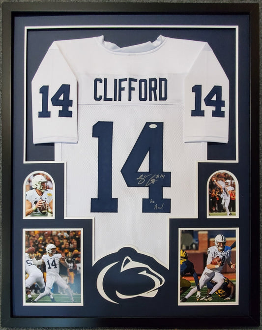 Framed Penn State Nittany Lions Sean Clifford Autographed Signed Jersey Jsa Coa
