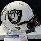 Las Vegas Raiders Chris Smith Autographed Signed Lunar Mini Helmet Jsa Coa Blk