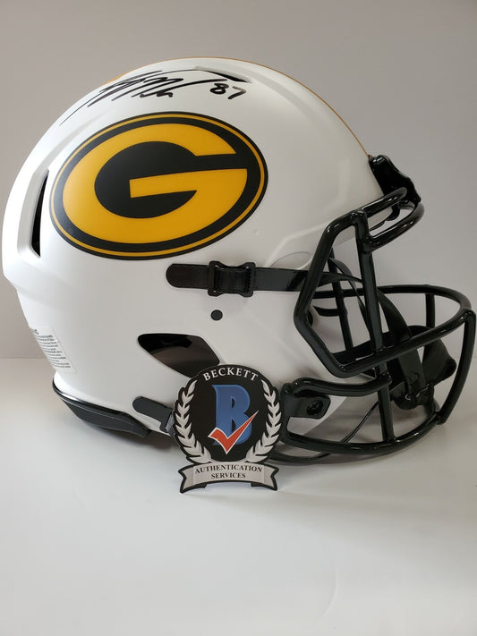 Green Bay Packers Jordy Nelson Signed Full Size Lunar Auth Helmet Beckett Coa