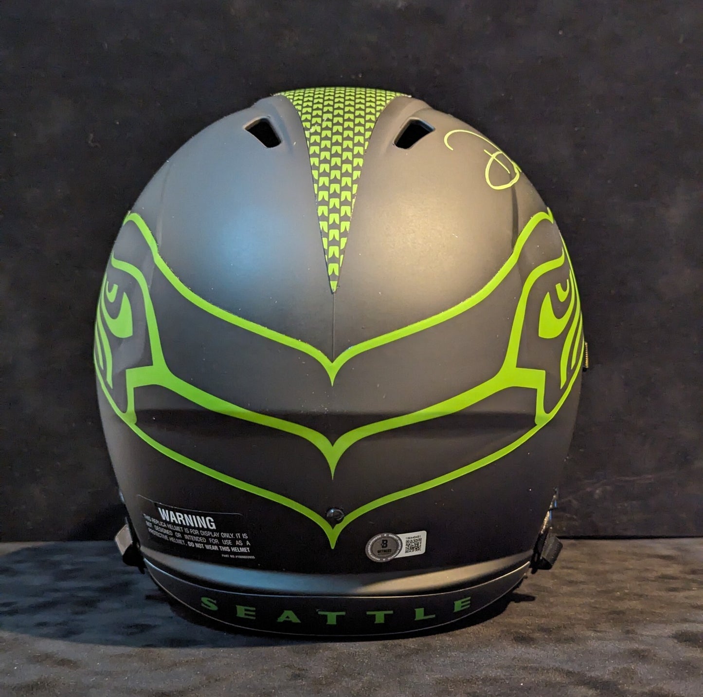 Seattle Seahawks Devon Witherspoon Full Signature Full Sz Eclipse Rep Helmet Bas