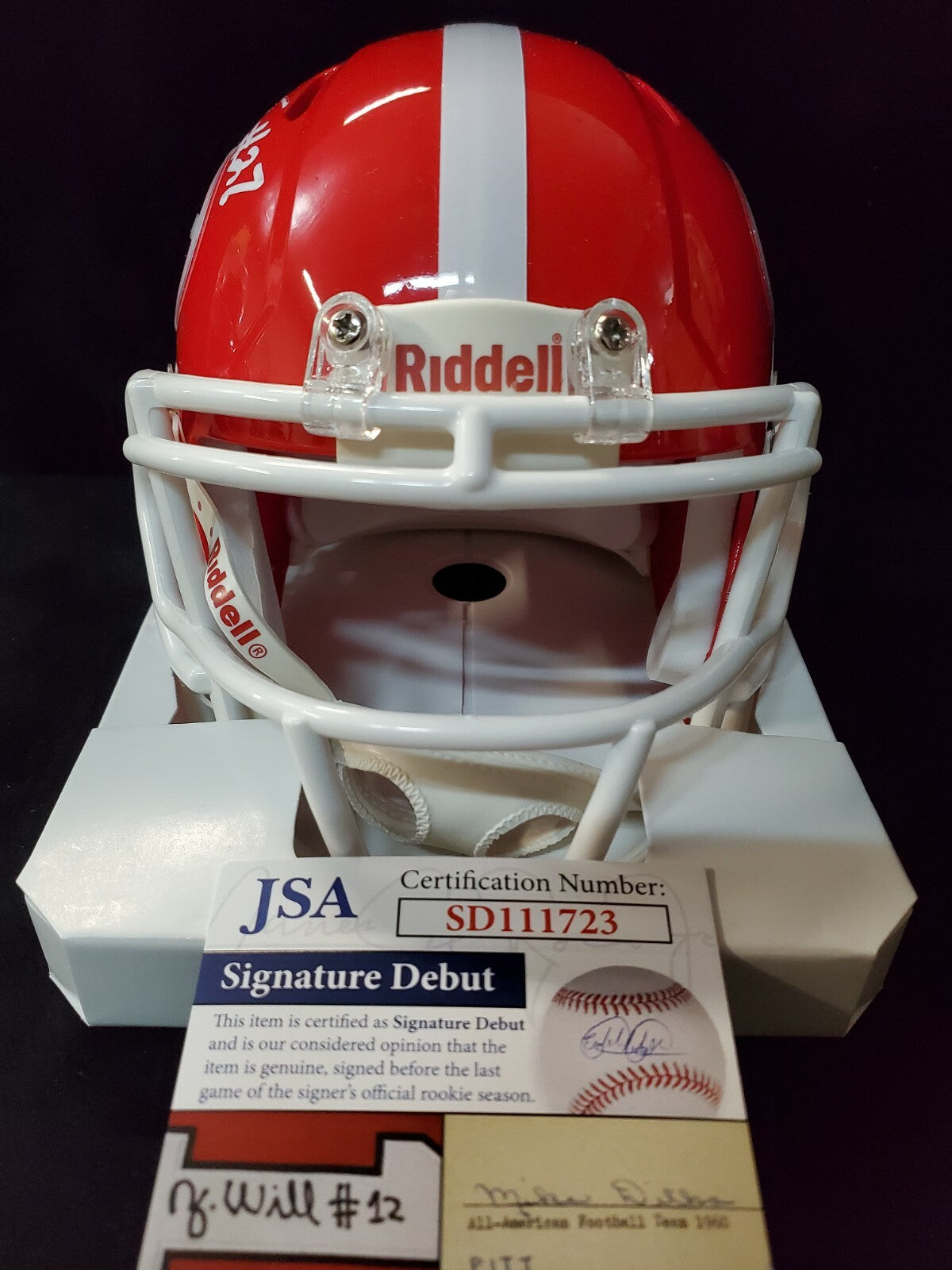 Georgia Bulldogs Eric Stokes Autographed Signed Mini Helmet Jsa Coa