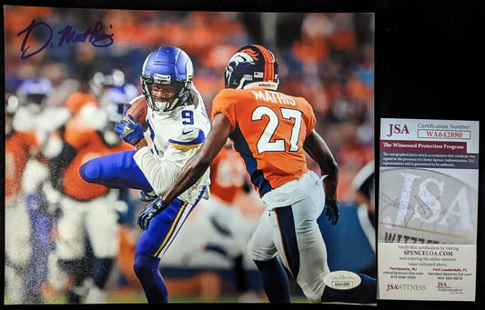 Denver Broncos Damarri Mathis Autographed Signed 8X10 Photo Jsa Coa