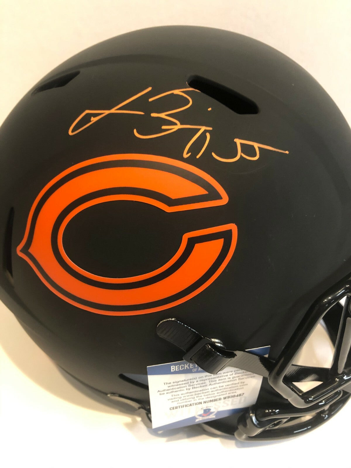 Lance Briggs Signed Chicago Bears Full Size Eclipse Speed Helmet Beckett Coa