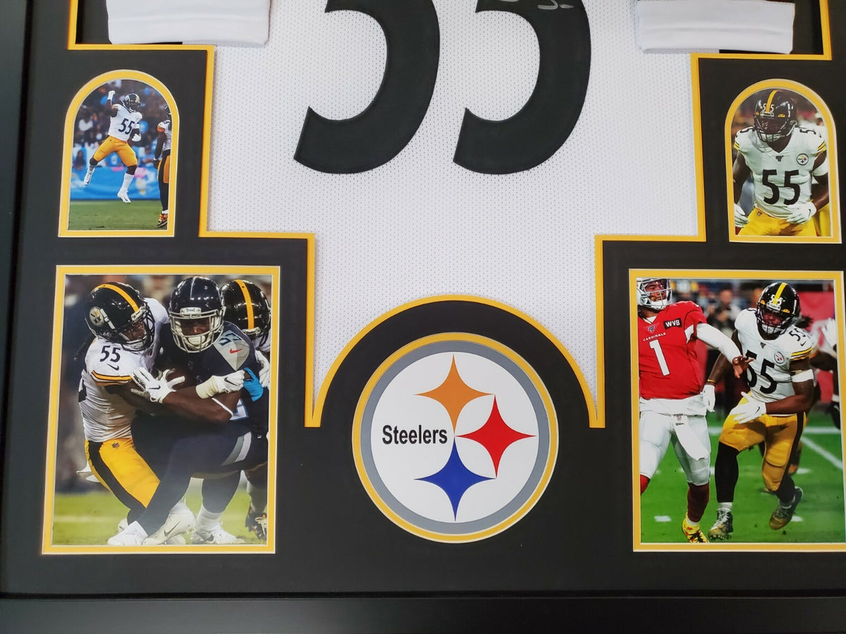 Framed Pittsburgh Steelers Devin Bush Autographed Signed Jersey Jsa Coa
