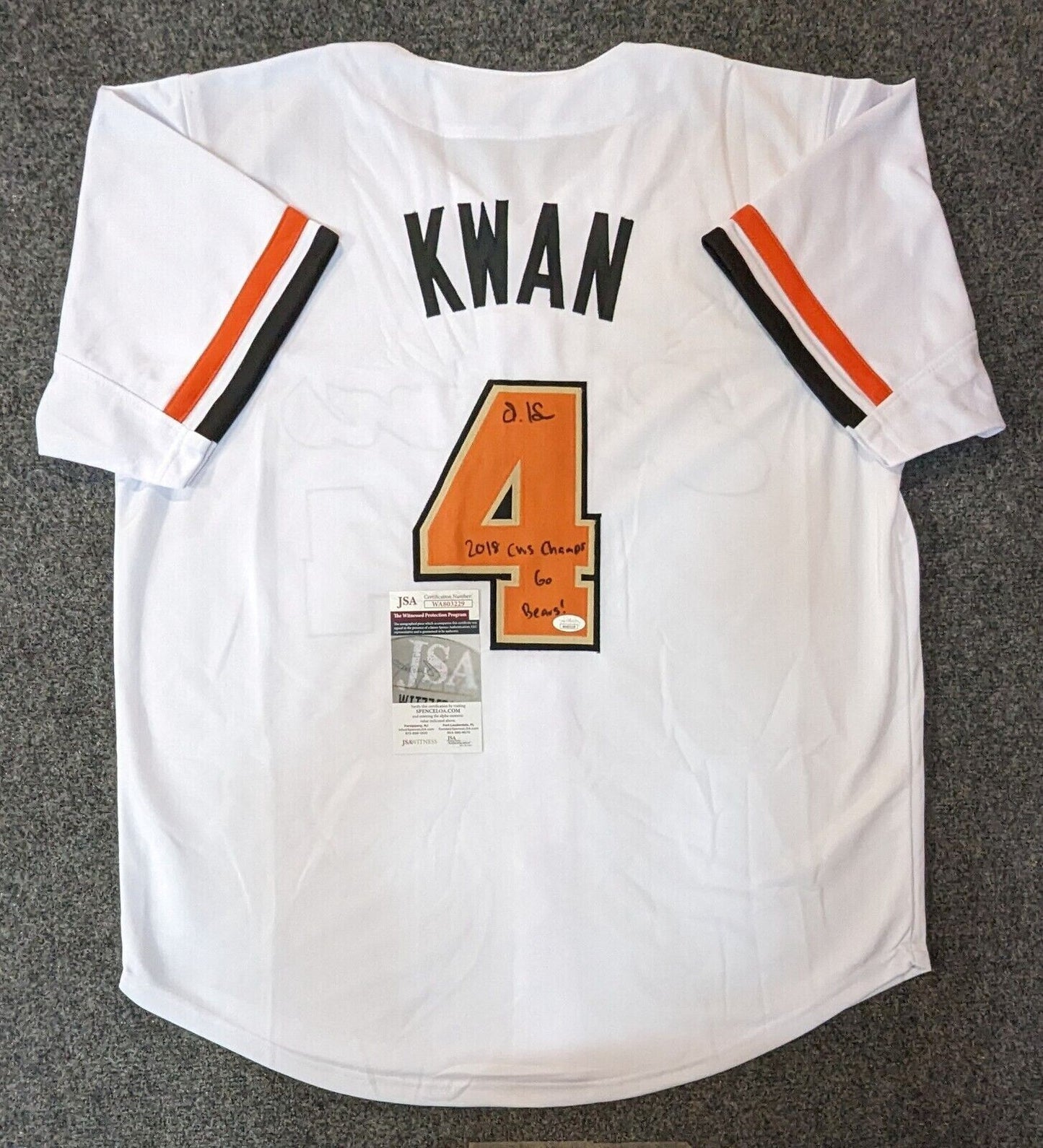 Oregon State Beavers Steven Kwan Signed Inscribed Jersey - Jsa Coa