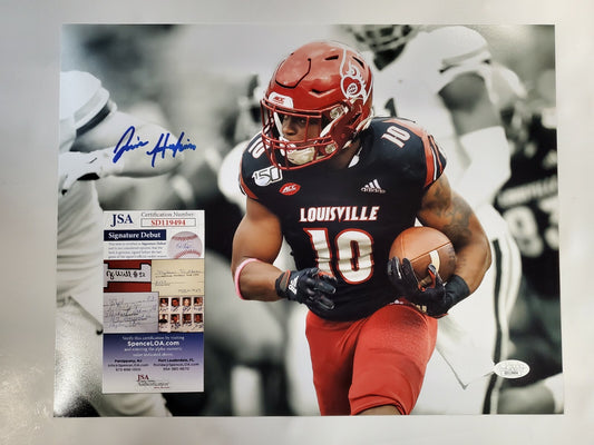 Louisville Cardinals Javian Hawkins Autographed 11X14 Photo Jsa Coa