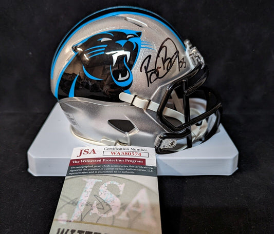 Carolina Panthers Brian Burns Signed  Speed Mini Helmet Jsa Coa