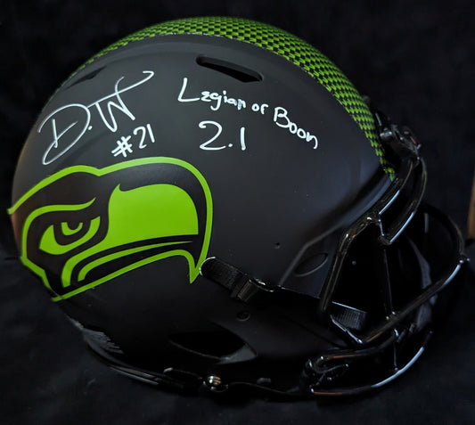 Seattle Seahawks Devon Witherspoon Signed Full Size Eclipse Authentic Helmet Bas