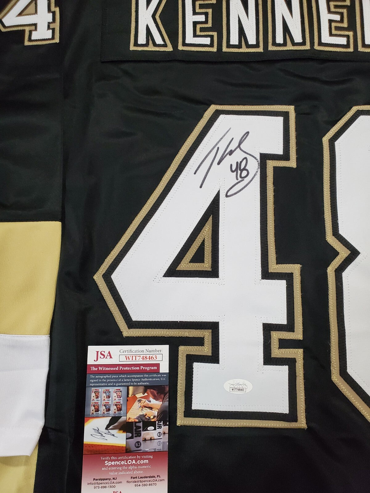 Pittsburgh Penguins Tyler Kennedy Autographed Signed Jersey Jsa Coa