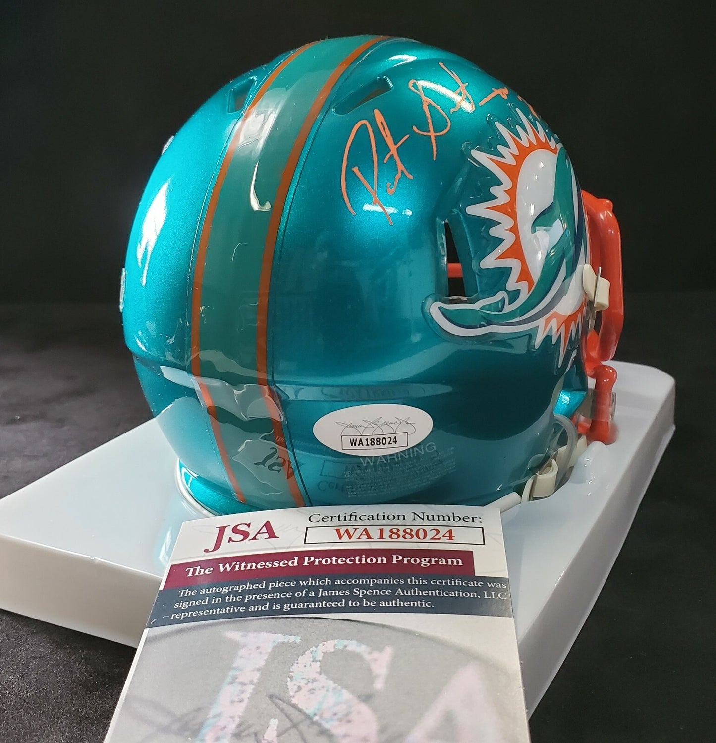 Patrick Surtain Autographed Signed Miami Dolphins Flash Mini Helmet Jsa Coa