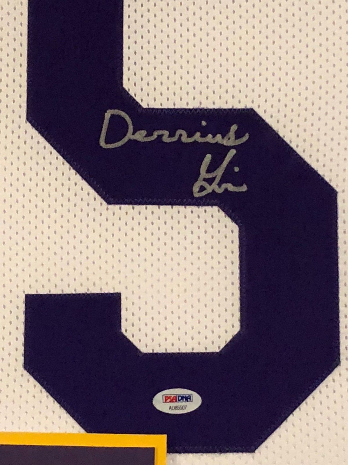 Framed Lsu Tigers Derrius Guice Autographed Signed Jersey Psa Coa
