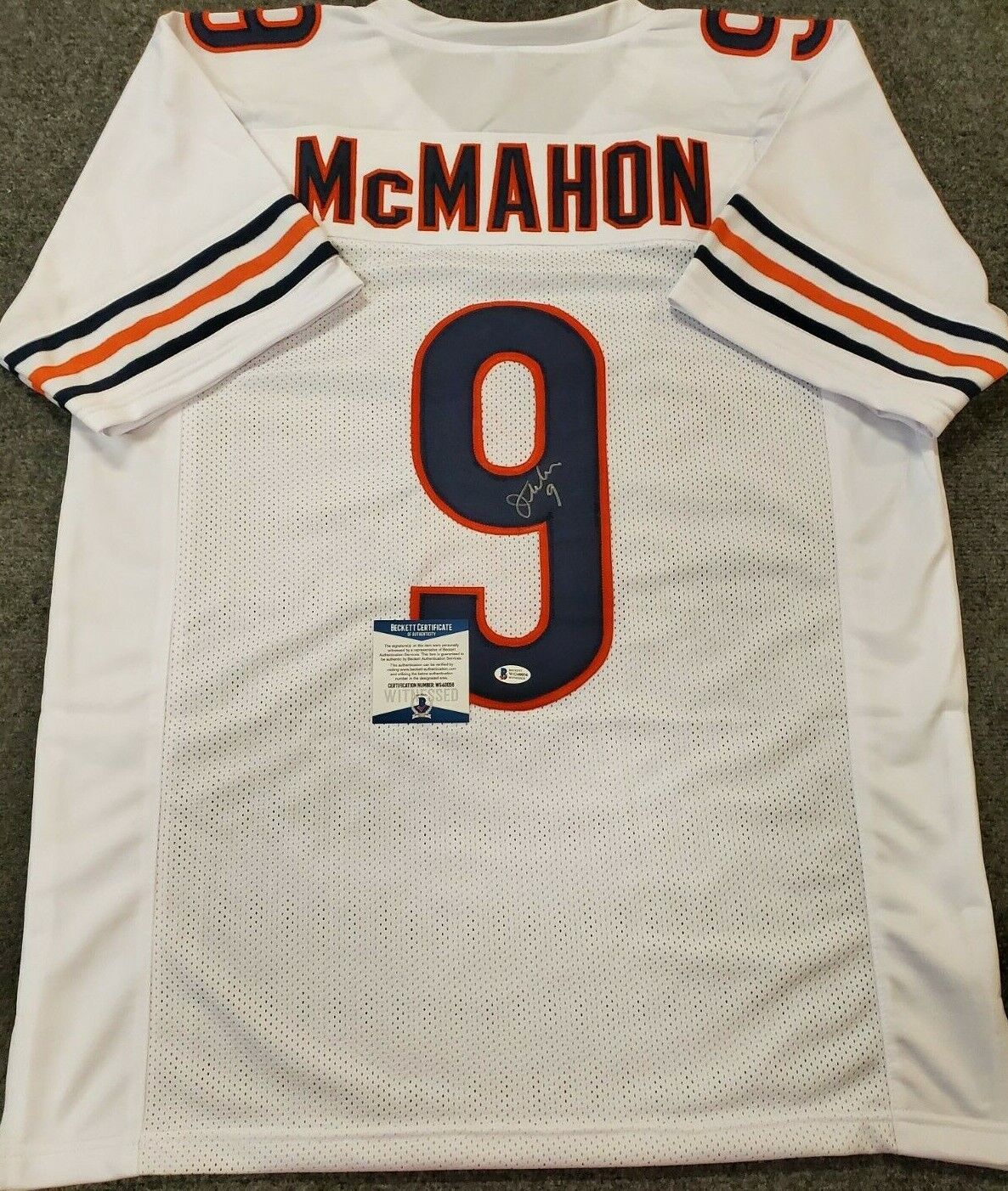 MVP Authentics Chicago Bears Jim Mcmahon Autographed Signed Jersey Beckett  Coa 134.10 sports jersey framing , jersey framing
