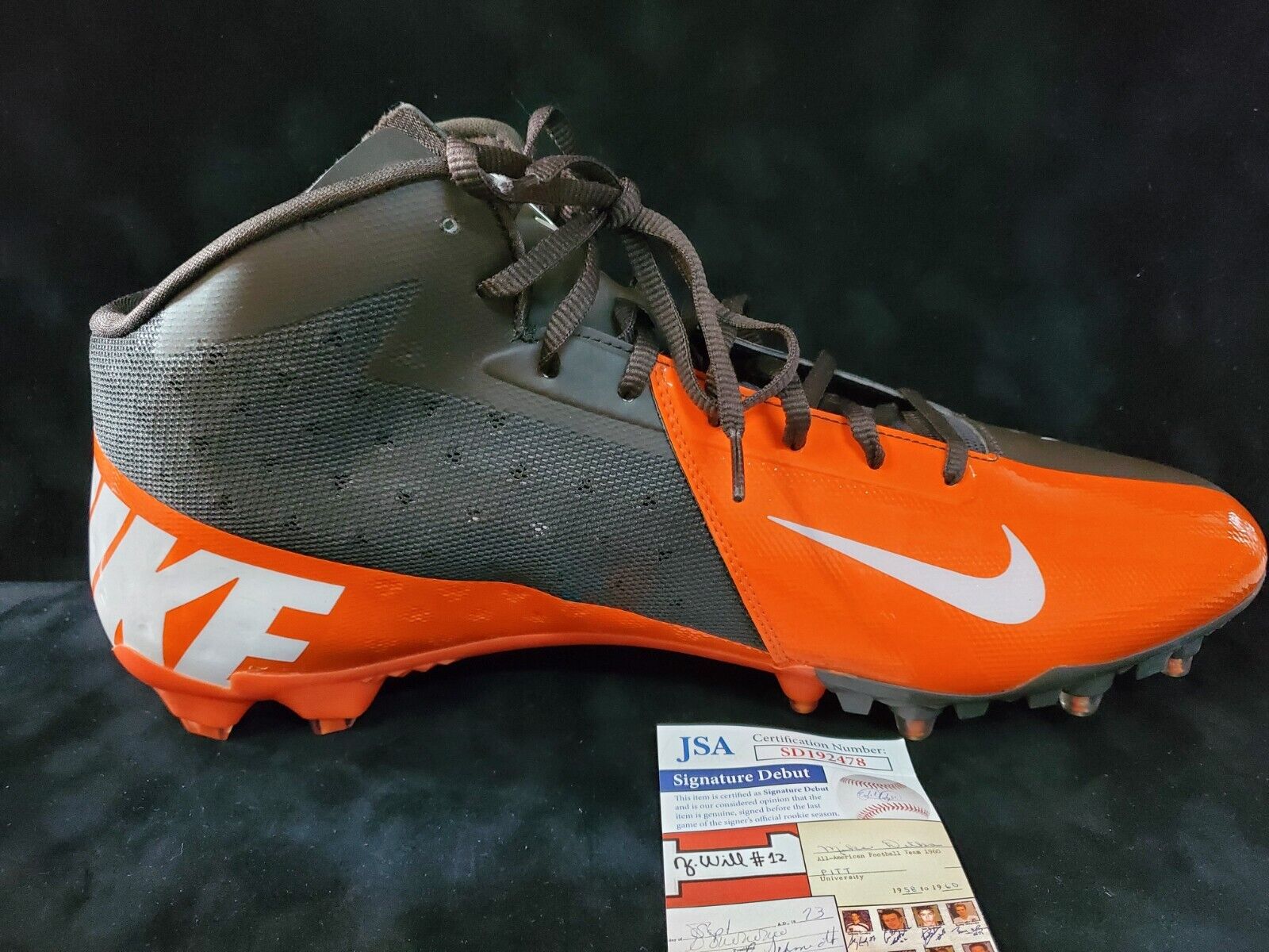 MVP Authentics Greg Newsome Ii Autographed Signed Cleat Jsa Coa 117 sports jersey framing , jersey framing