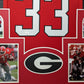 Framed Georgia Bulldogs Terrell Davis Autographed Jersey Jsa