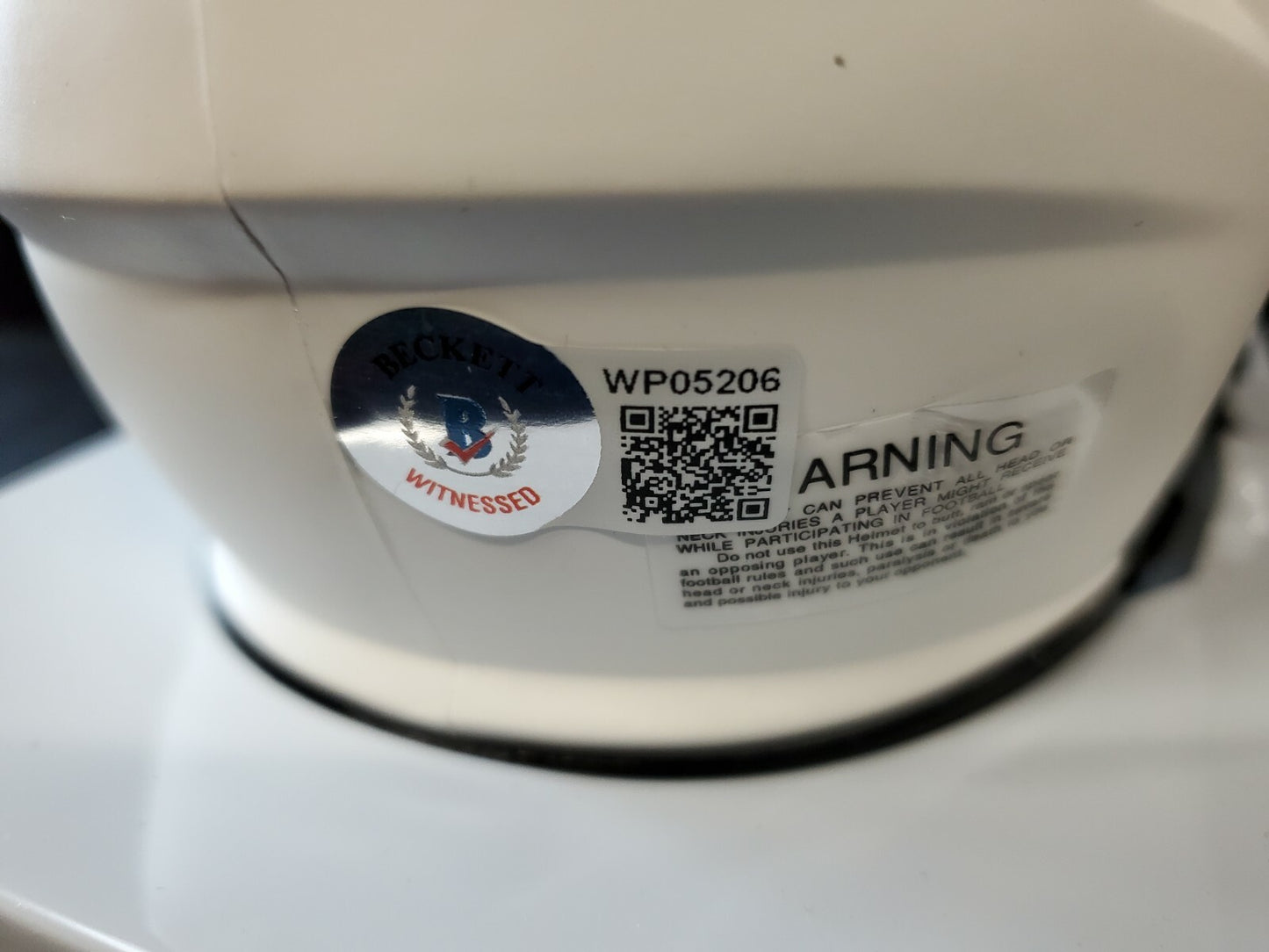 Damien Harris Signed New England Patriots Lunar Mini Helmet Beckett Holo