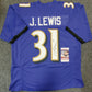 Baltimore Ravens Jamal Lewis Autographed Signed Jersey Jsa Coa