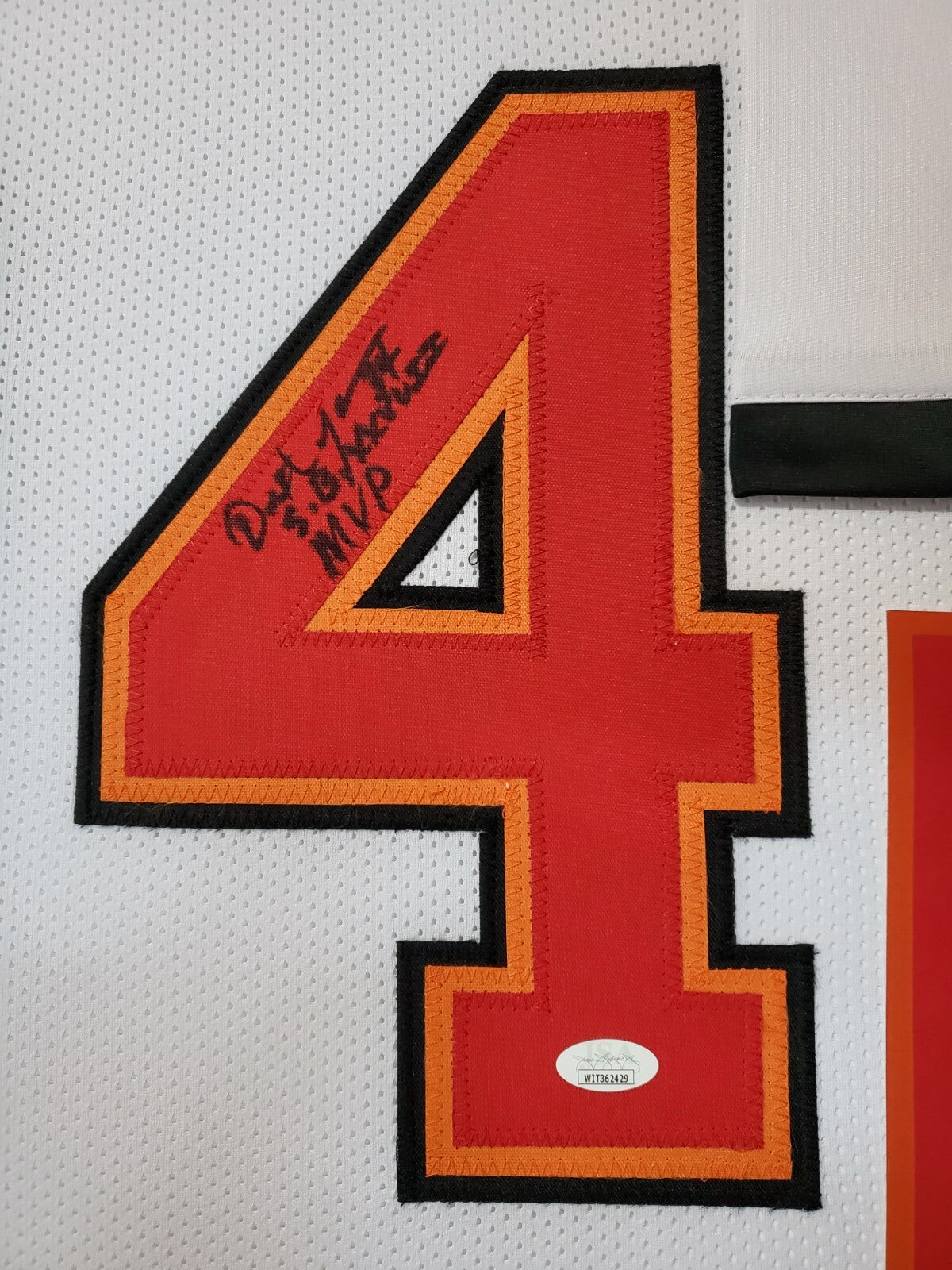 Framed Tampa Buccaneers Dexter Jackson Signed Inscribed Jersey Jsa Coa