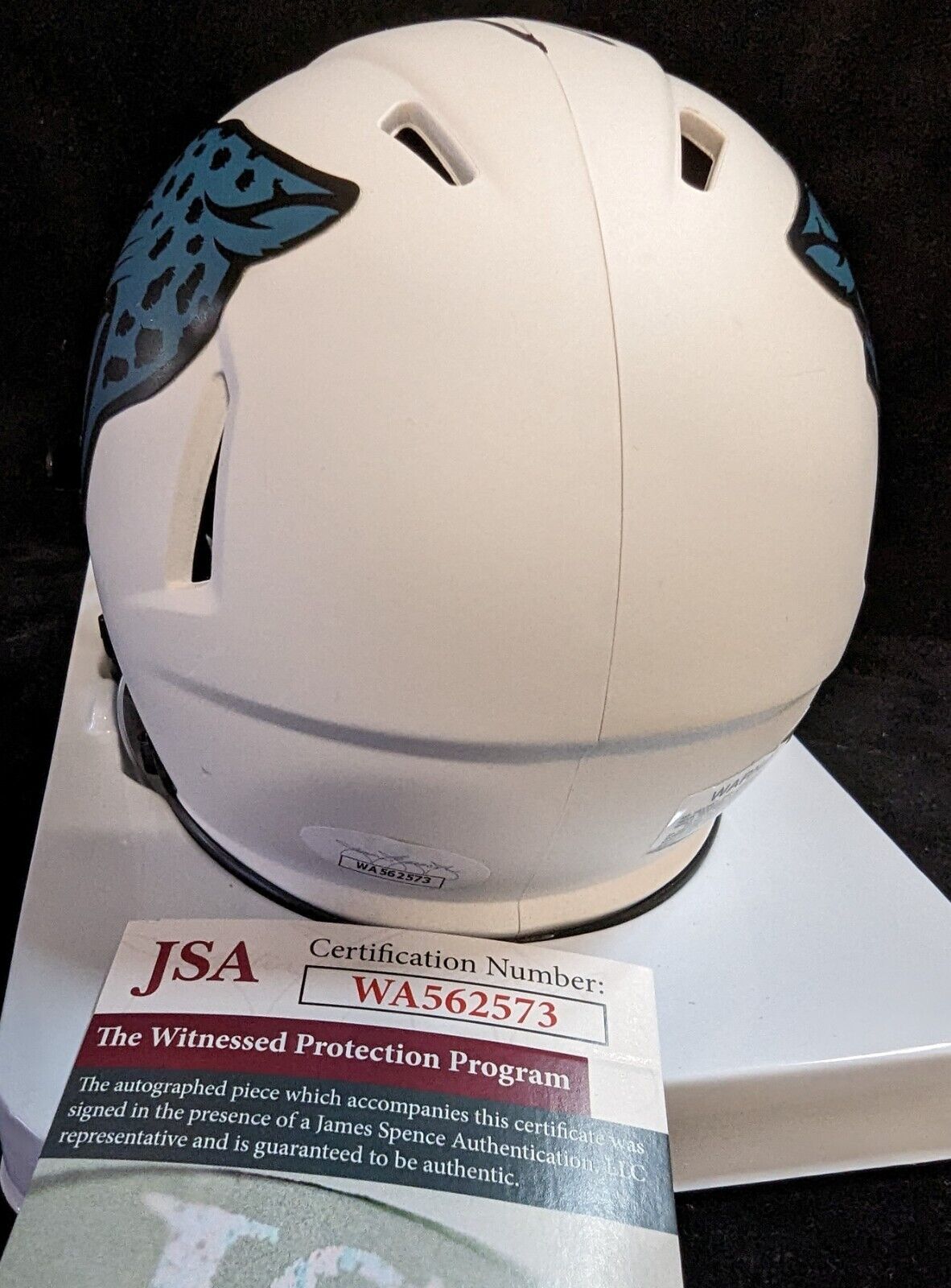 MVP Authentics Jacksonville Jaguars Tyson Campbell Signed Lunar Mini Helmet Jsa Coa 117 sports jersey framing , jersey framing