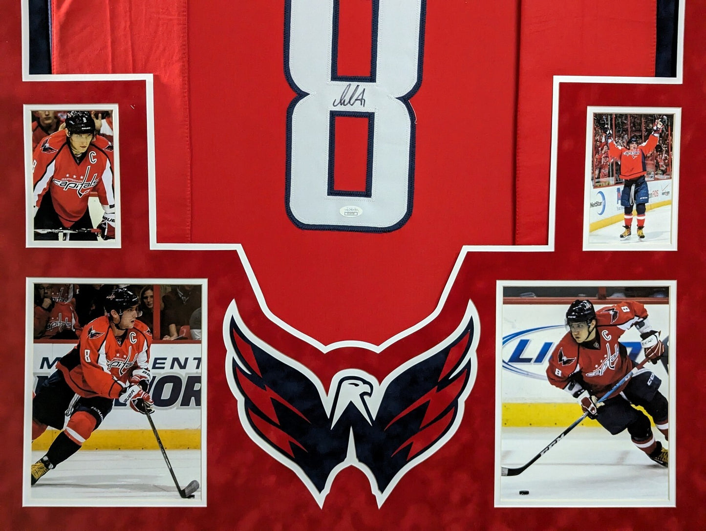 Framed Suede Alex Ovechkin Washington Capitals Autographed Signed Jersey Jsa Coa