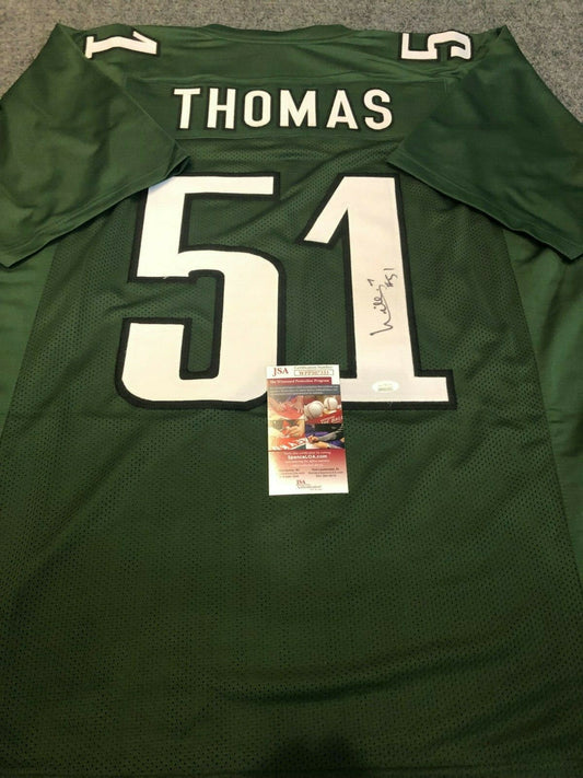 Philadelphia Eagles Willie Thomas Autographed Signed Jersey Jsa  Coa