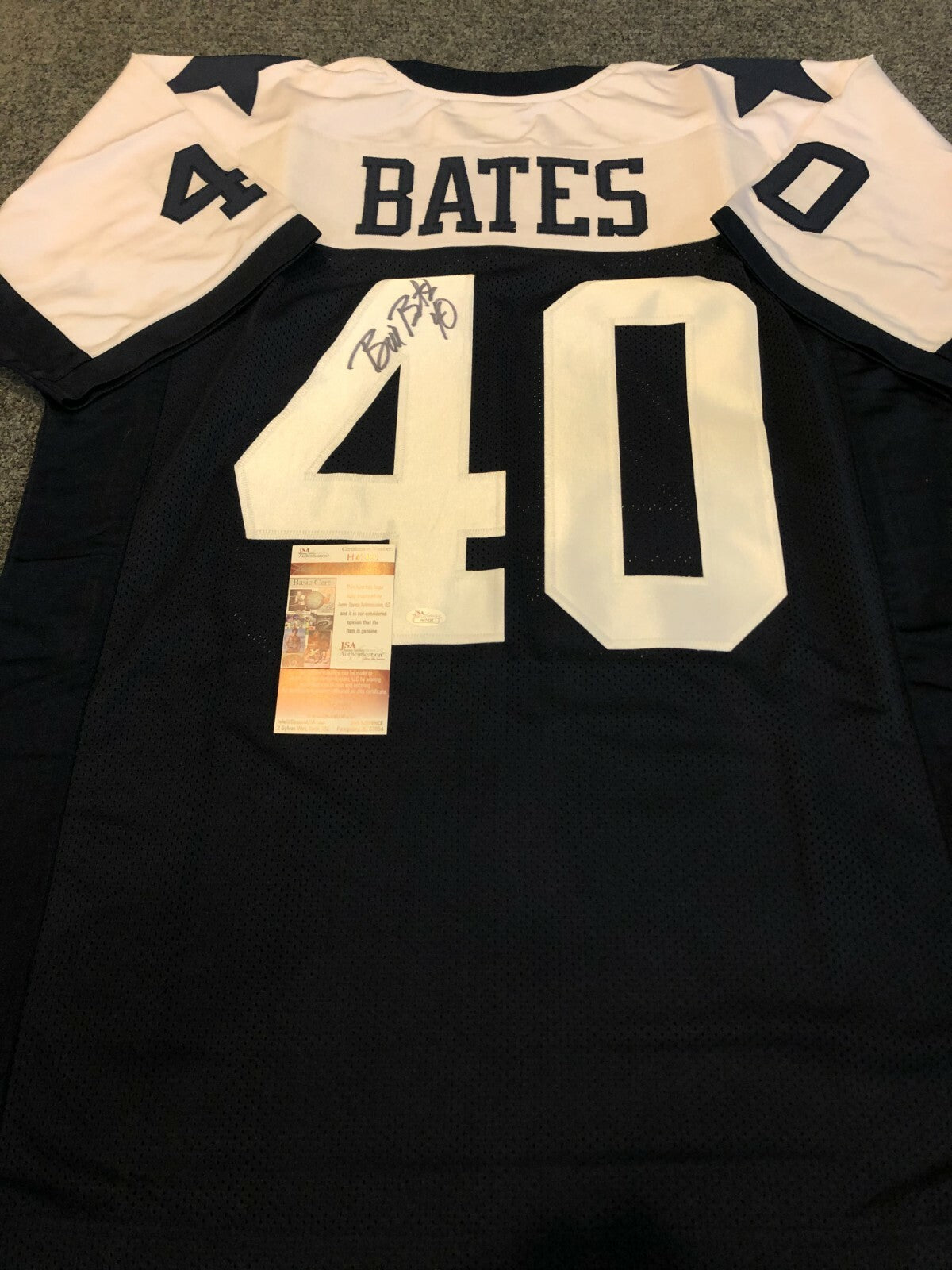 Dallas Cowboys Bill Bates Autographed Signed Jersey Jsa  Coa