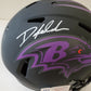 Baltimore Ravens Odafe Oweh Signed Full Size Eclipse Authentic Helmet Jsa Coa