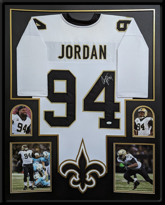 Framed New Orleans Saints Cameron Jordan Autographed Signed Jersey Jsa Coa