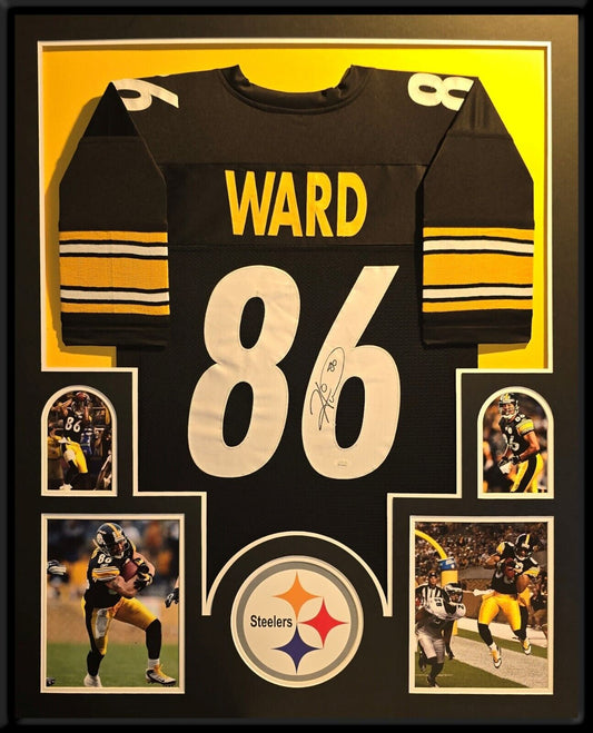 Framed Pittsburgh Steelers Hines Ward Autographed Signed Jersey Jsa Coa