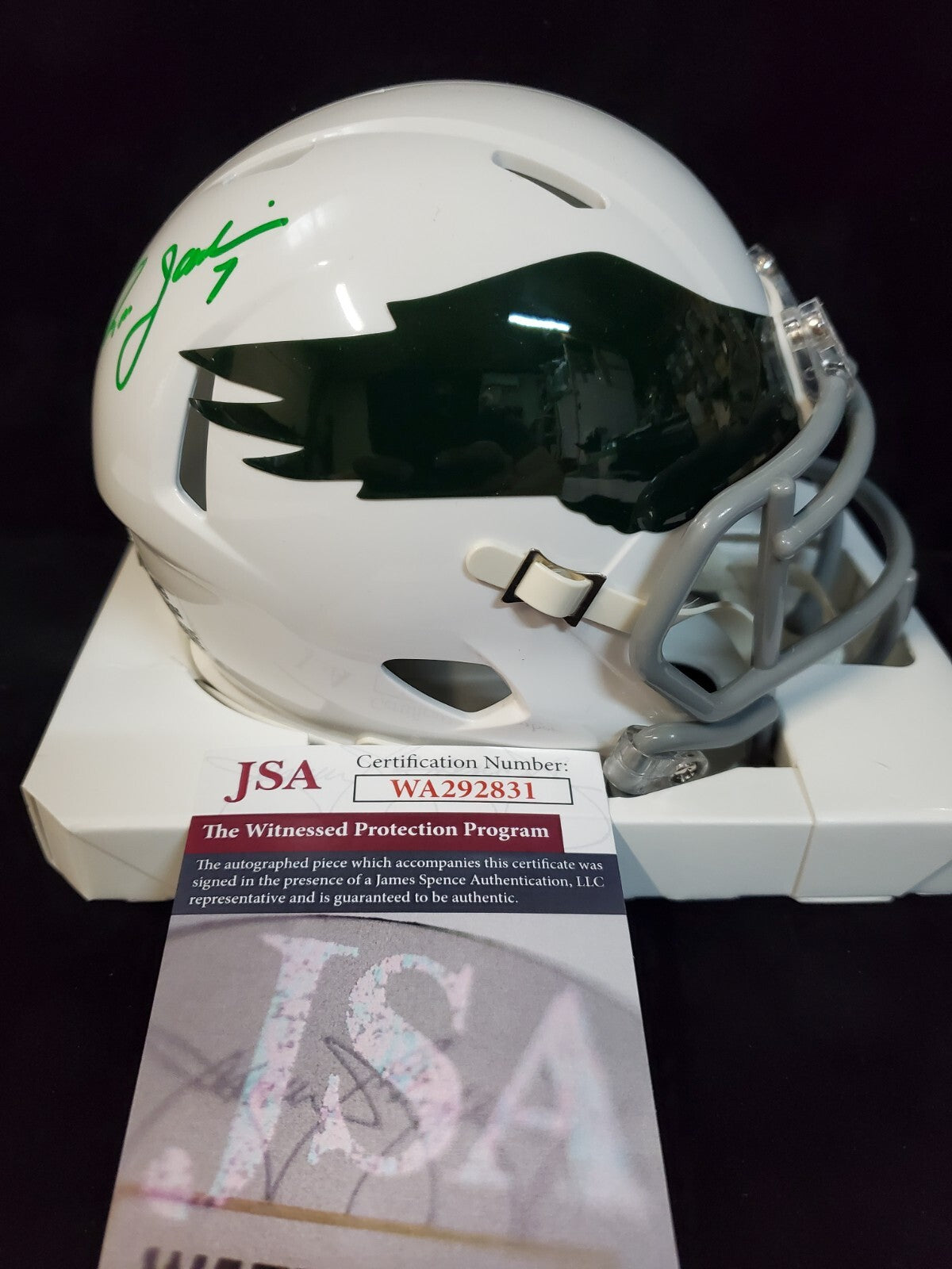Philadelphia Eagles Ron Jaworski Autographed Signed Speed Mini Helmet Jsa Coa