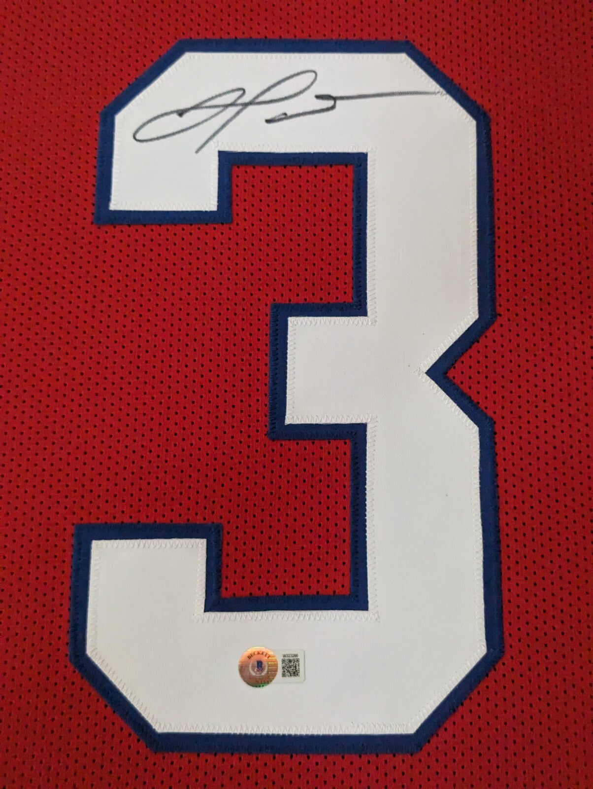 Framed Buffalo Damar Hamlin Autographed Signed Jersey Beckett Holo