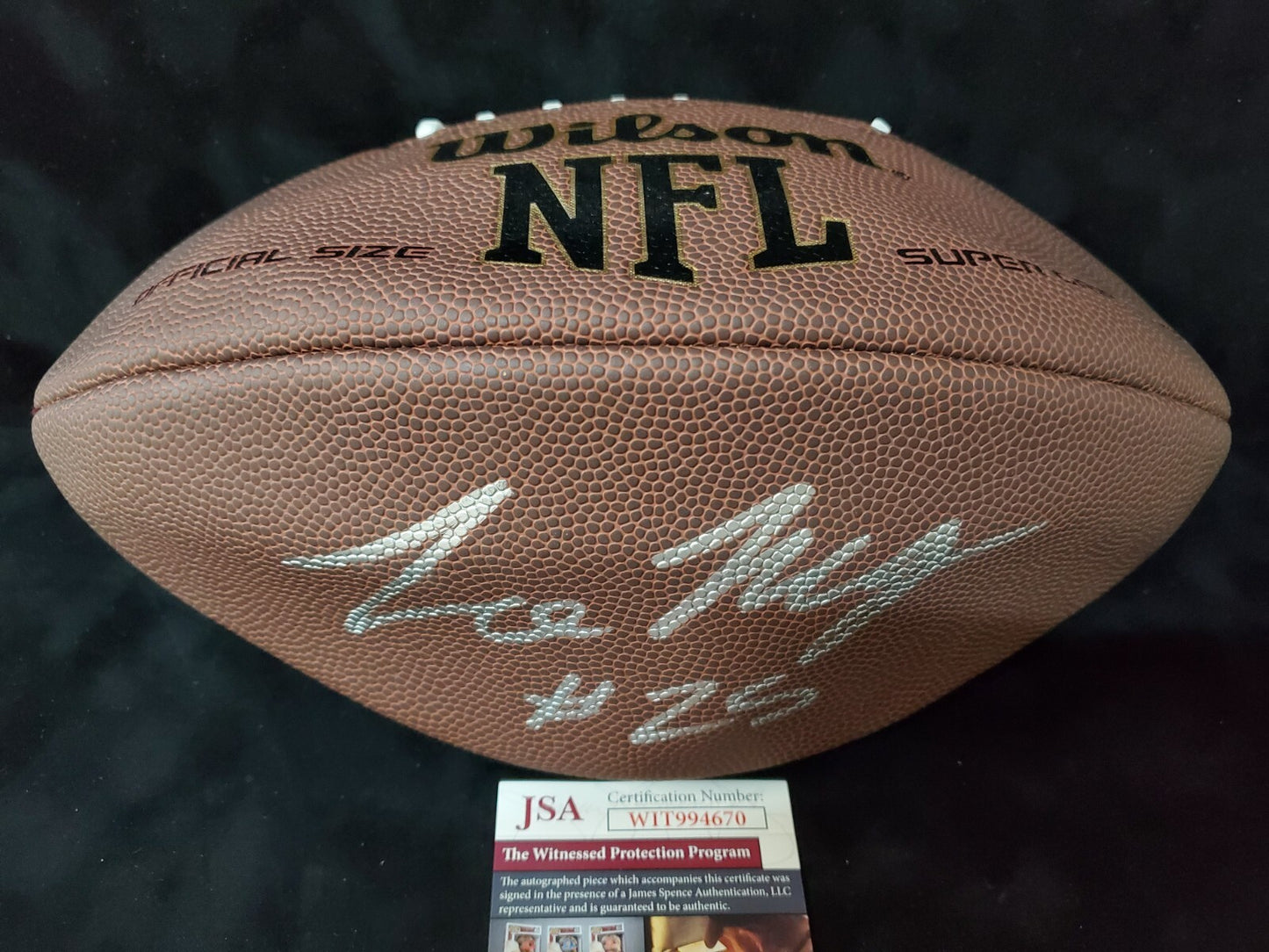 Las Vegas Raiders Tre'von Moehrig Autographed Signed Football Jsa Coa
